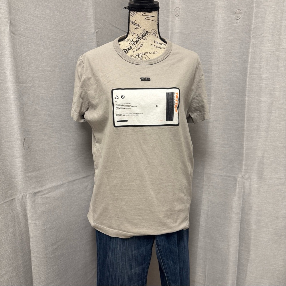 Triton Short Sleeve Crew neck Beige T-Shirt Sz M/L